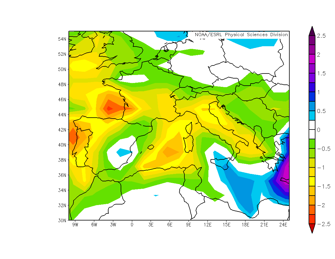 surface temperature anomaly