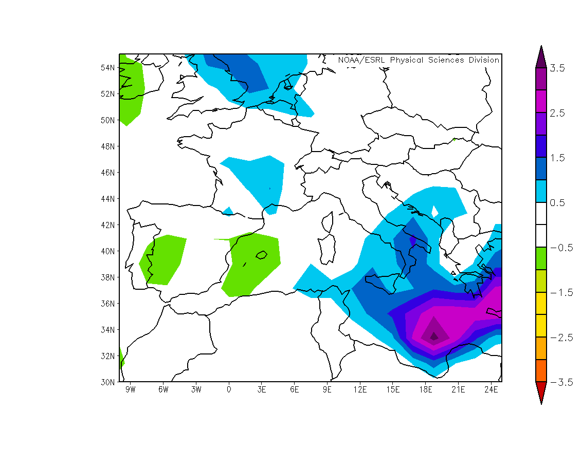 surface temperature anomaly