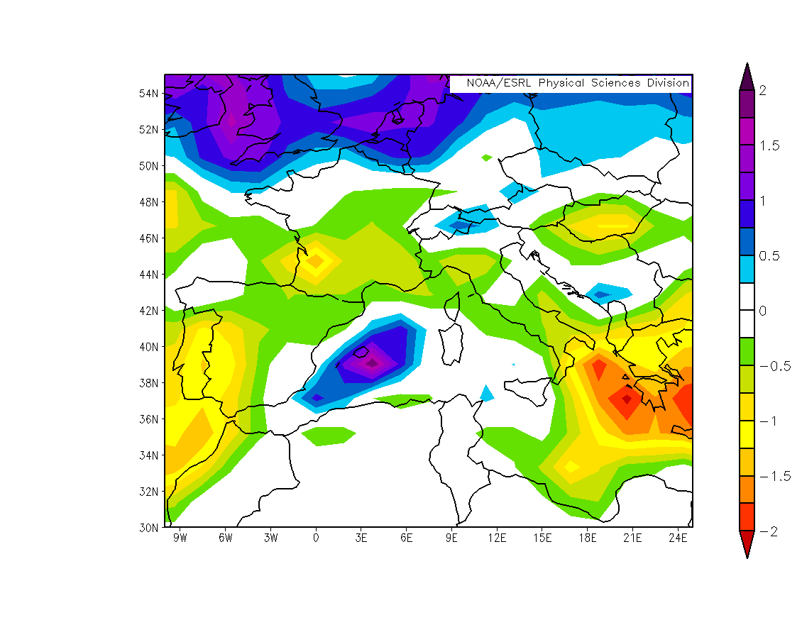 surface temperature anomaly