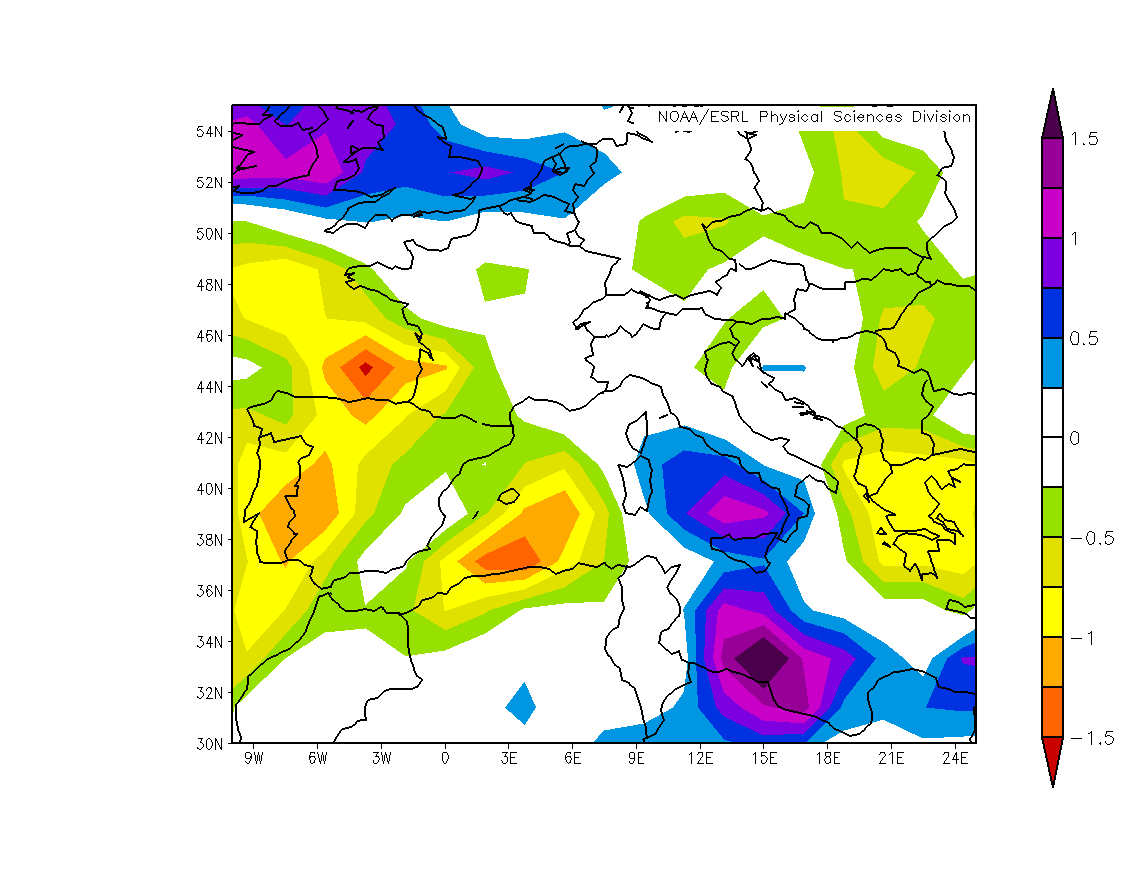 surface temperature anomaly