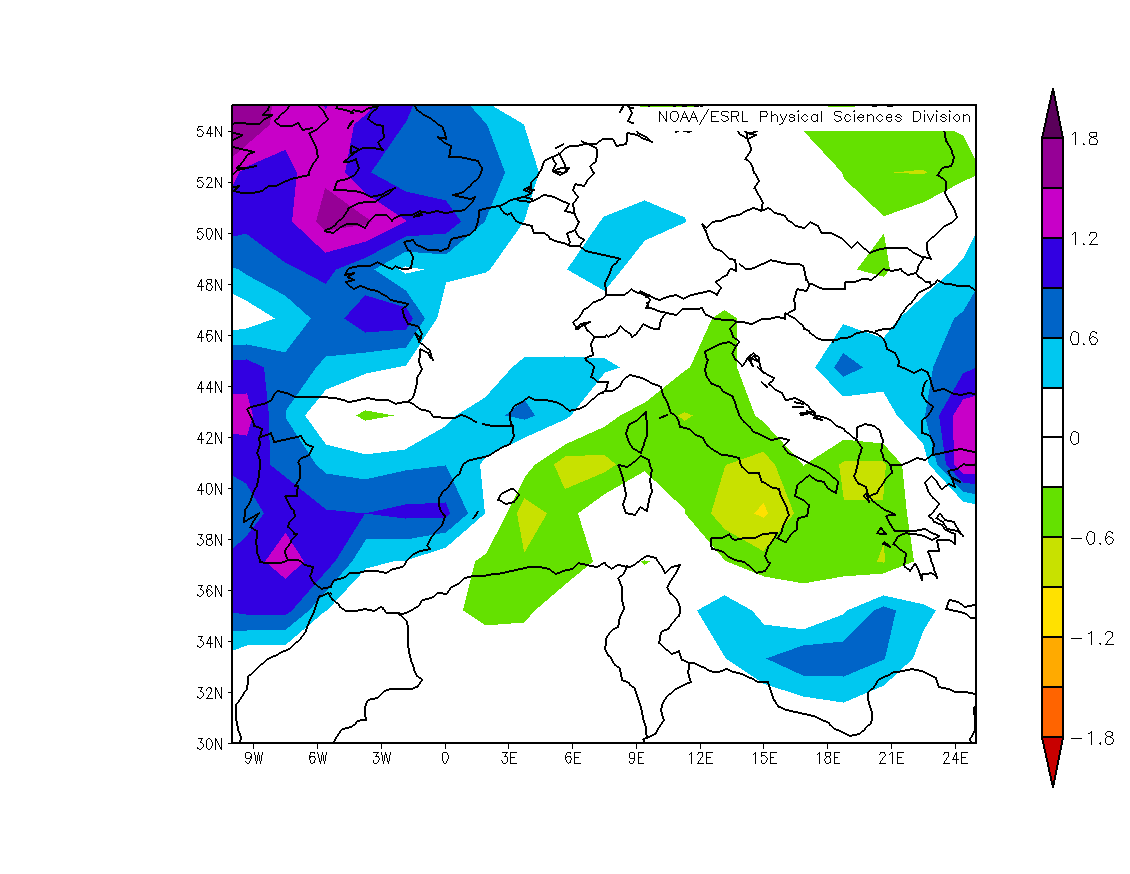surface temperature anomaly
