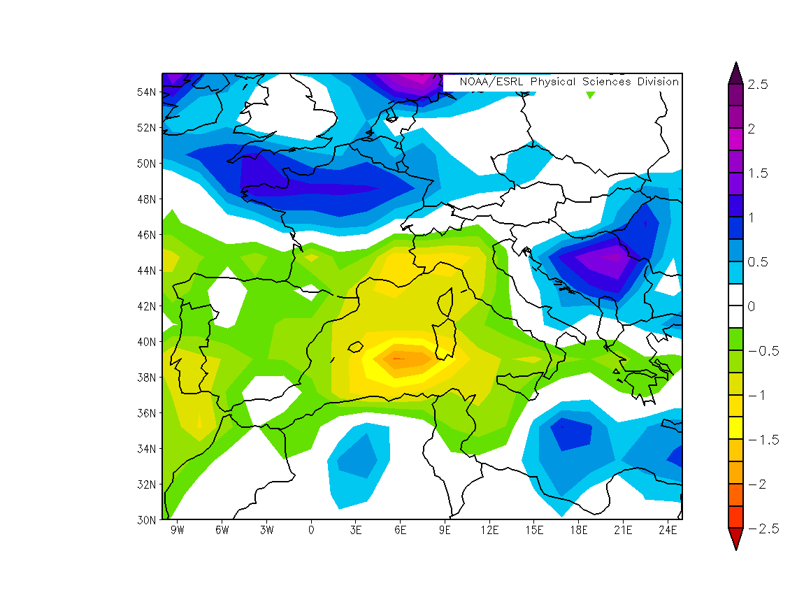 surface temperature anomaly
