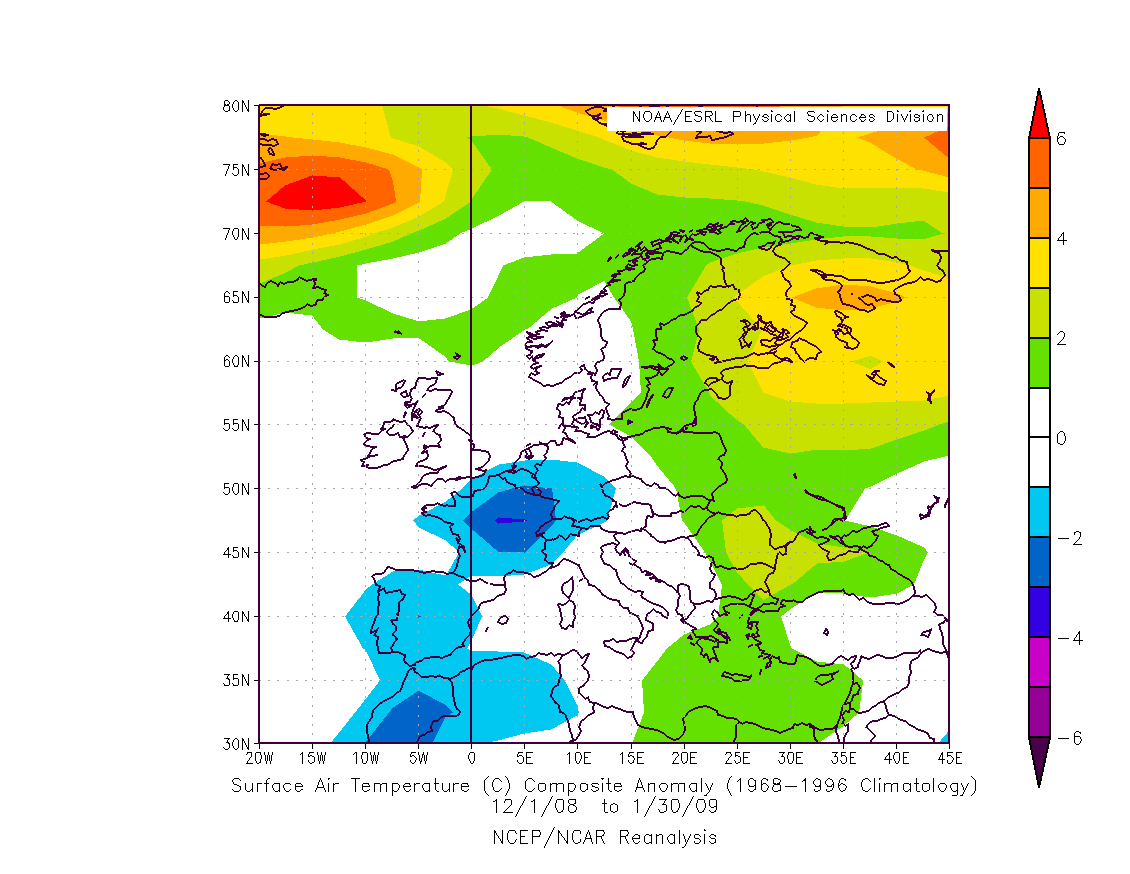 surface temperature anomaly