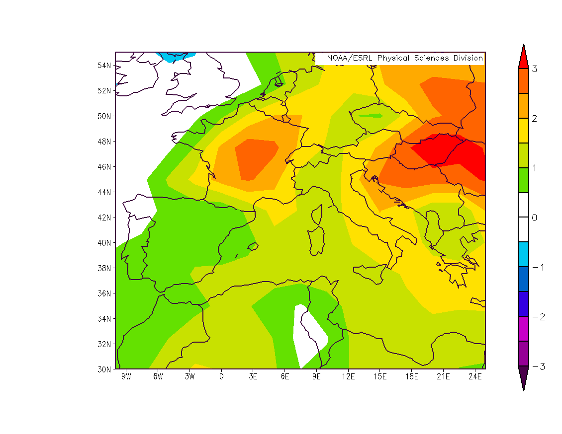 surface temperature anomaly