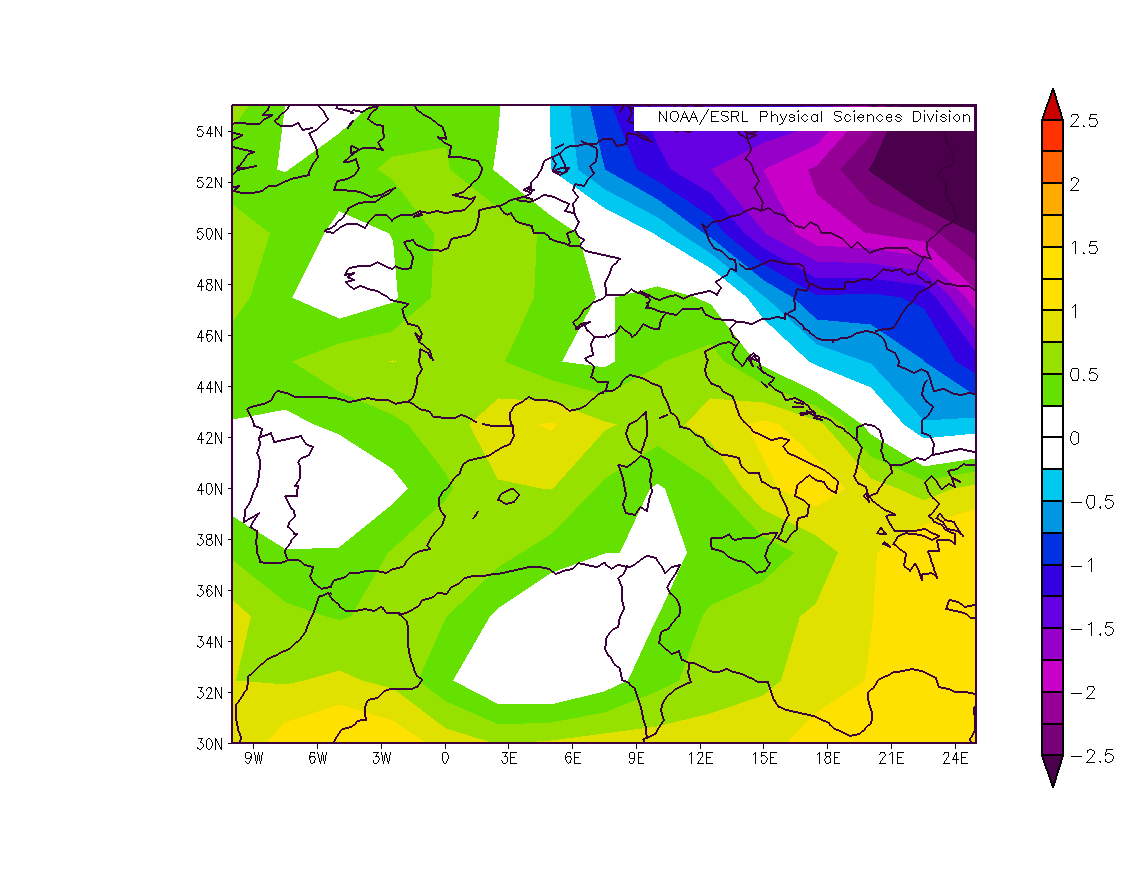 surface temperature anomaly