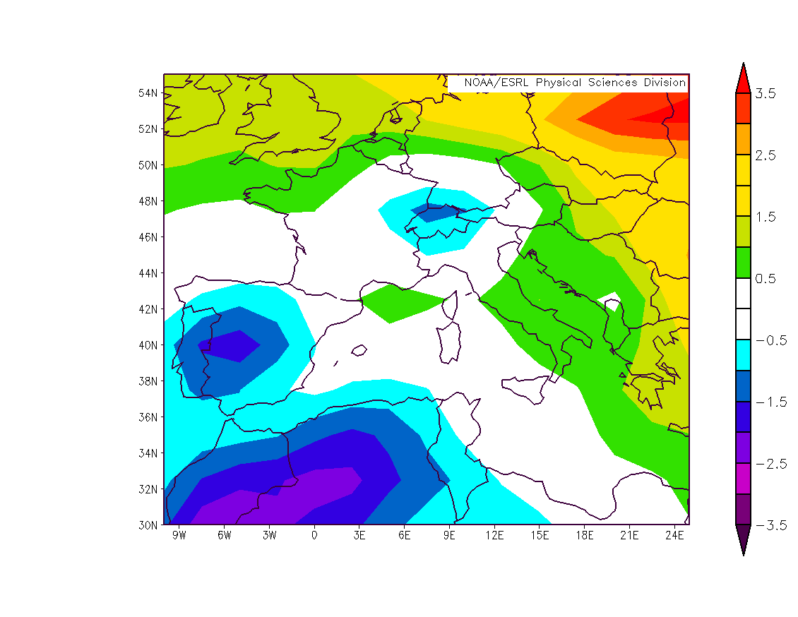 surface temperature anomaly