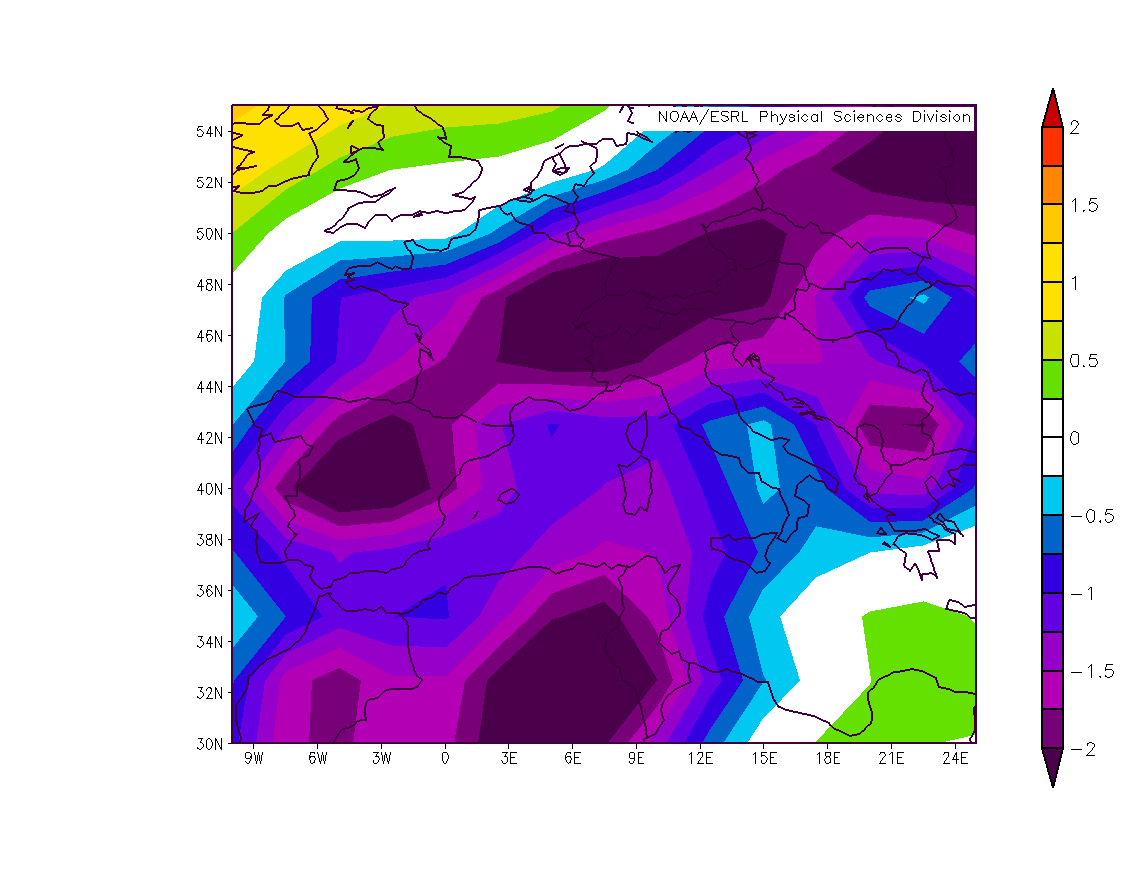 surface temperature anomaly