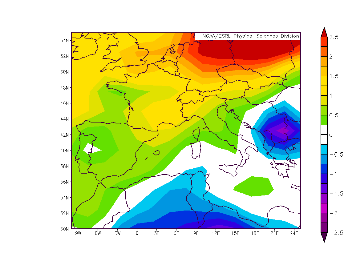 surface temperature anomaly