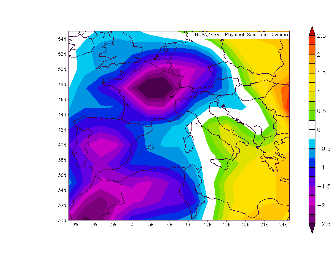 surface temperature anomaly