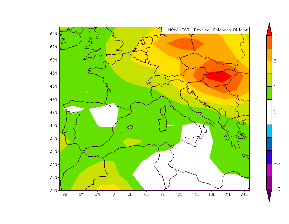 surface temperature anomaly