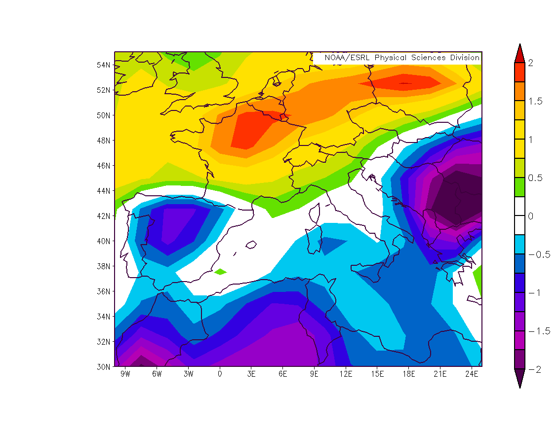 surface temperature anomaly