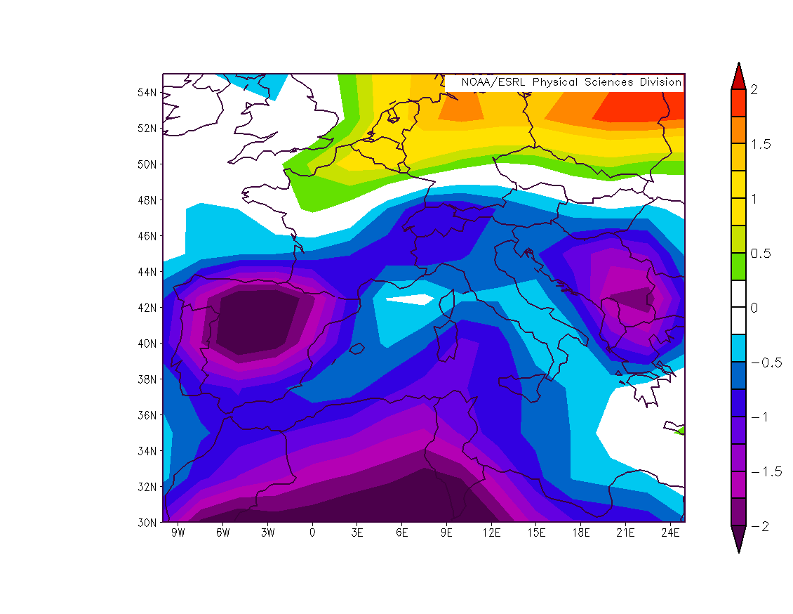 surface temperature anomaly