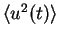 $\langle u^2(t) \rangle$