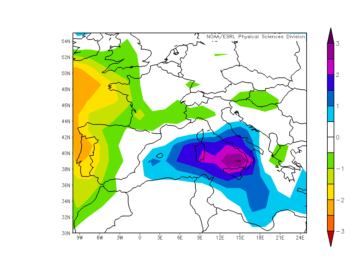 surface temperature anomaly