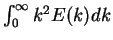 $\int_0^{\infty} k^2 E(k) dk$