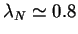 $\lambda _N \simeq 0.8$